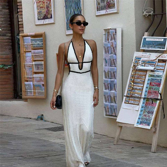 Euro Chic 25 Fall Knit Dress VNeck