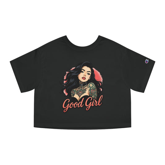 Pillow Talk Collection Champion Crop Tee Good Girl
