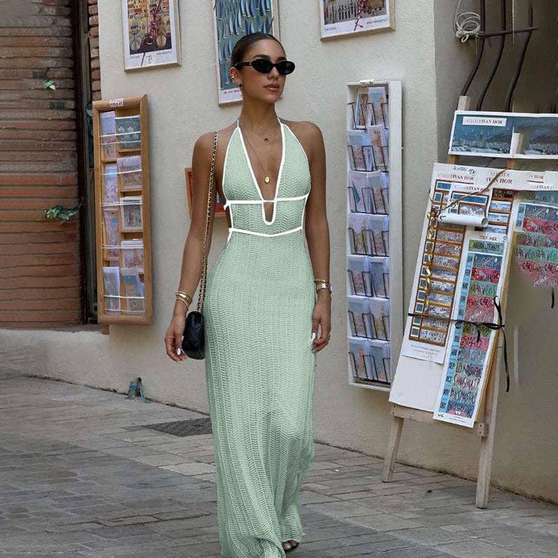 Euro Chic 25 Fall Knit Dress VNeck