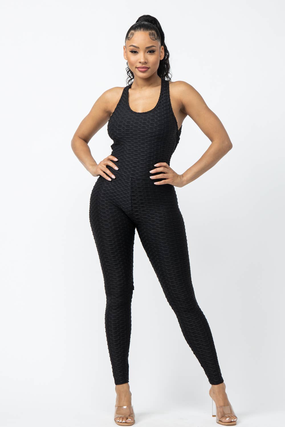 Sleeveless Cross Back Jumpsuit
