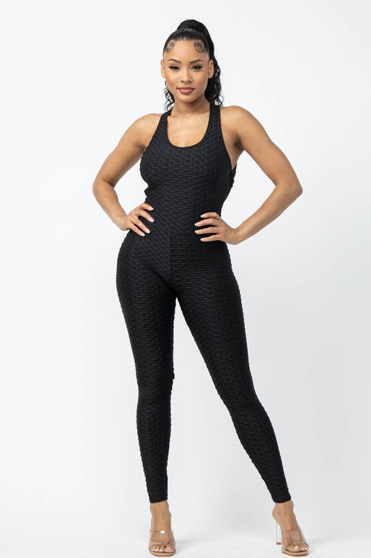 Sleeveless Cross Back Jumpsuit