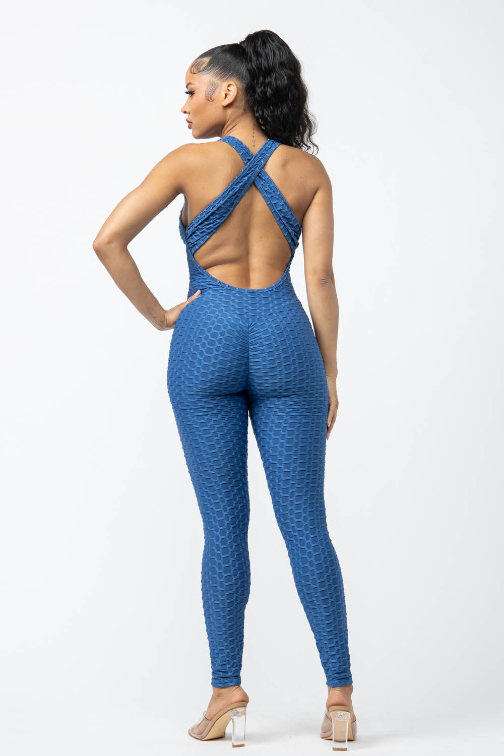 Sleeveless Cross Back Jumpsuit