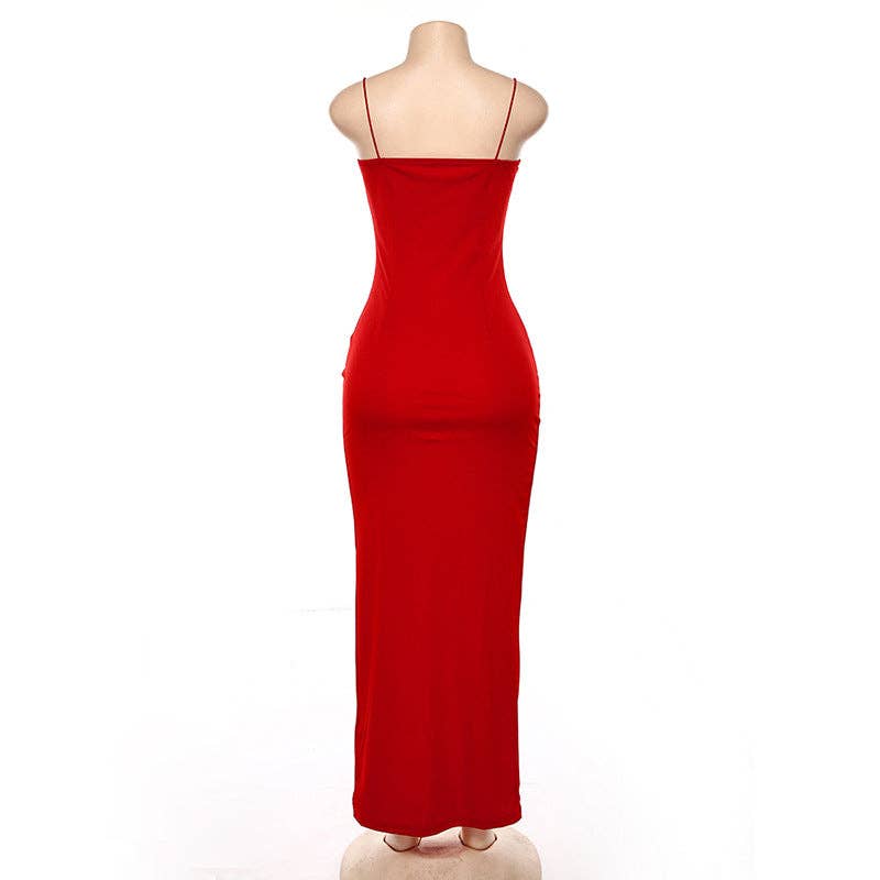 Summer 2025 Sexy Backless Slit Dress  Europe Style
